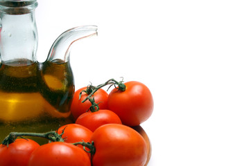 Tomates y aceite de oliva