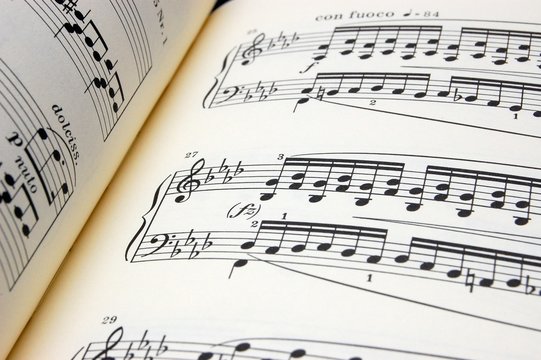 Piano music score