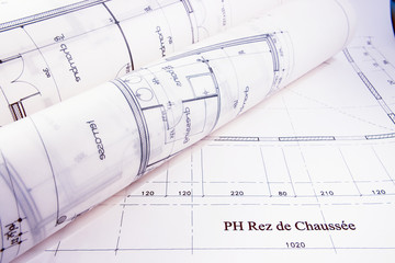 Plans of a house designed by an architect