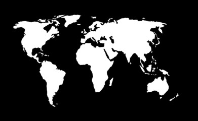 Fototapeta na wymiar world map with clipping path