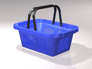 3d  empty shopping basket