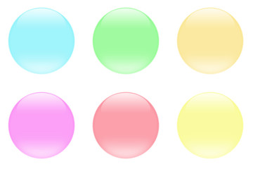 Glass crystal aqua buttons for icons