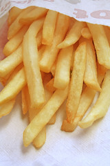 Golden french fries ready to be eaten