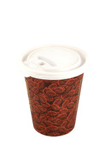 an isolated cup of coffee to go