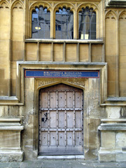 Ancient door to Oxford University Bodleian Law Library