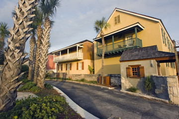 Fototapeta na wymiar Houses in St. Augustine, Florida
