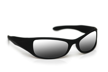 Black sunglasses isolated on the white background