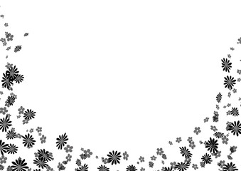 Obraz premium sfondo fiorellini neri