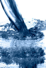 The abstract water splash background