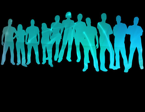 textures style of people silhouettes 