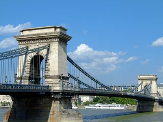 Deurstickers Kettingbrug Budapest Szechenyi Chain Bridge