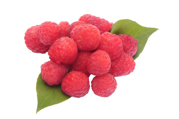 Isolated Raspberries