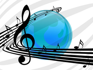 Music background blue