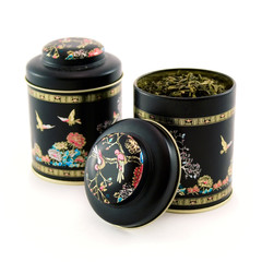 Two jars of green leaf tea