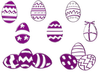 easter eggs violet