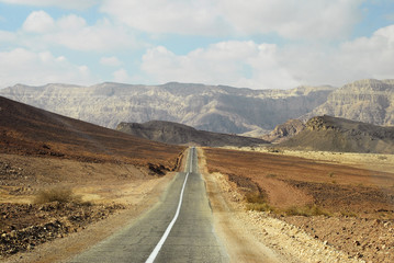 A road going through desert