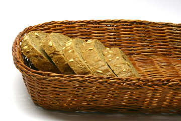 Fototapeta na wymiar Basket with bread