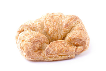 Fresh Croissant Bread on white background .
