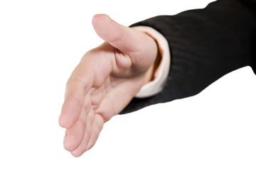 Obraz premium Shake the hand. Say Hello.