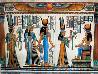 Deurstickers Egypte Egyptische papyrus