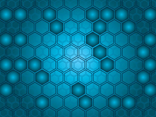 Fototapeta premium Hexagon (Vector). Easy to edit the color and layout.