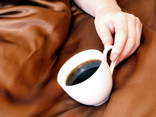 Cup of coffee / morning in the bed