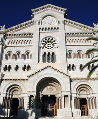 Fototapeta na wymiar Katedra Monako francuskiego regionu Riviera.