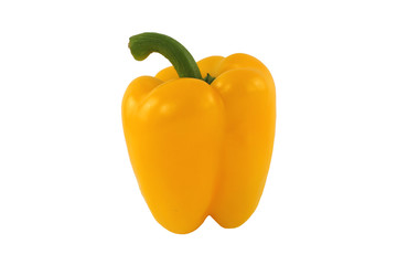 Isolated yellow pepper on white background