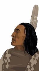 Stickers pour porte Indiens american_native_profile