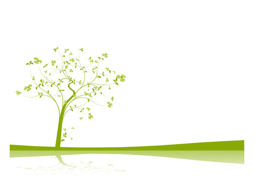 vecteur s&eacute;rie - arbre vectoriel au printemps
