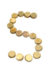 object on white - money - rouble coin