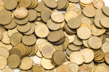 object on white - money - rouble coin