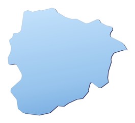Andorra map filled with light blue gradient