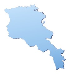 Obraz premium Armenia map filled with light blue gradient