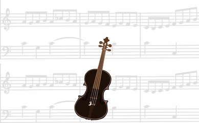 Fototapeta na wymiar illustration with violin