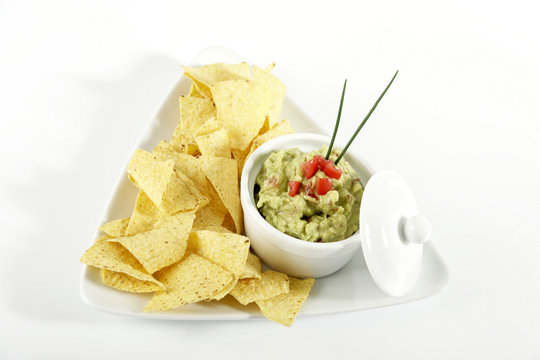 Guacamole mit chips