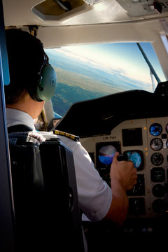Pilot in the cockpit