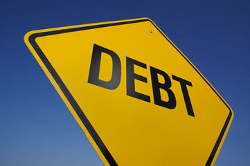 Debt Road Sign