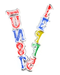 You can write messages with this letters series!