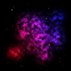 Colorful Nebula with Stars