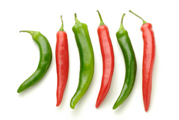 piments verts et rouges