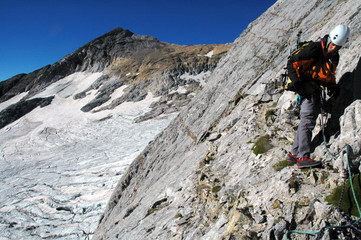 passage au-dessus du glacier