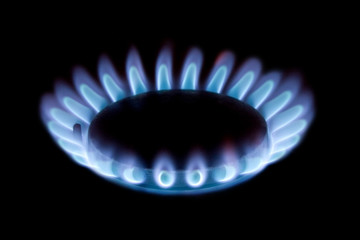 Blaue Gas Flamme - Gas Herd - Detail I