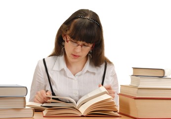 Girl Reading Books