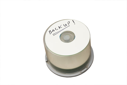 computer cd disk with backup writen with marker pen