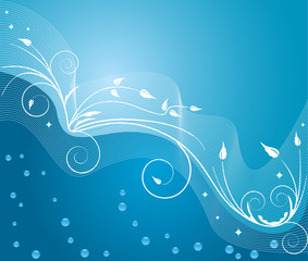 Abstract   blue  background - vector