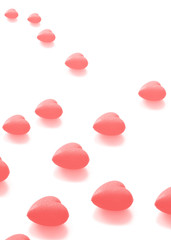 Red valentine hearts