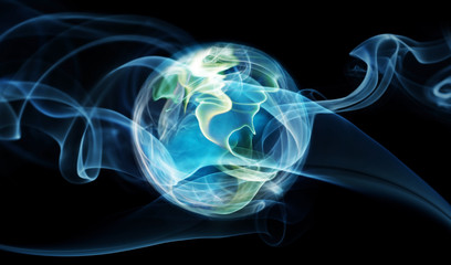 Earth aura - digital picture, energy concept