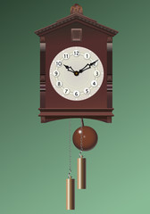 Old clock. A vector illustration.