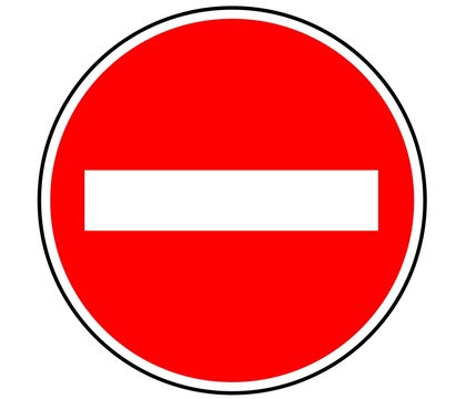 Panneau de Signalisation (Sens interdit - B1) Stock Illustration | Adobe  Stock